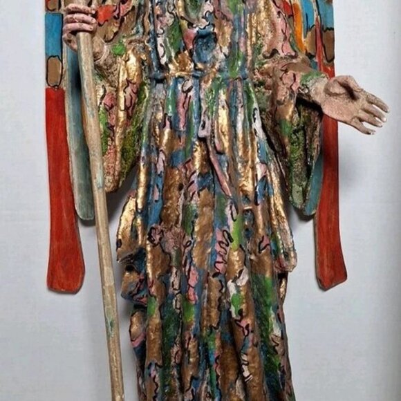 STUNNING Vintage ARTICULATING ANGEL 26 Inch Tall Statue ONE OF A KIND - Picture 6 of 6